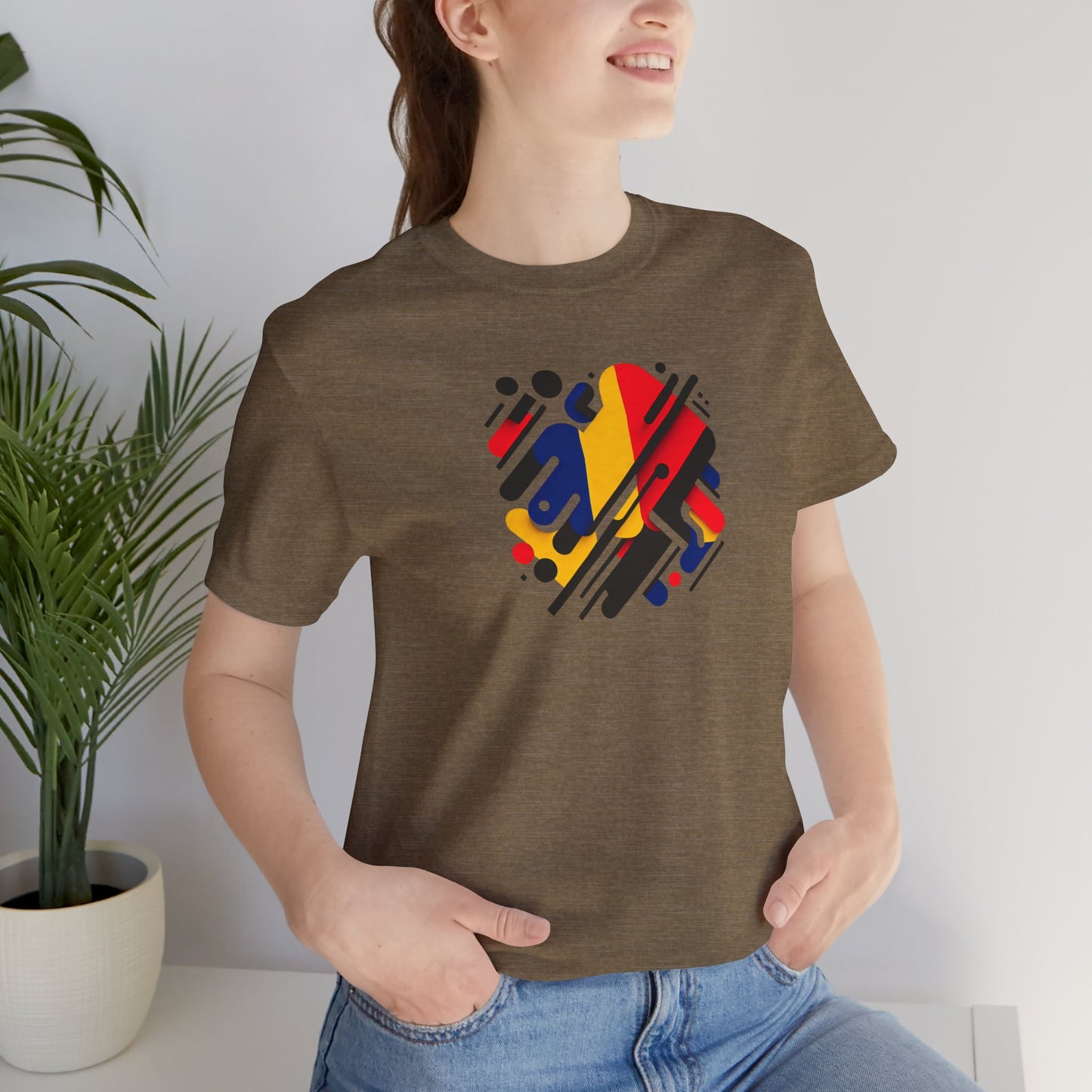Artistic Heart Unisex Jersey Tee - Vibrant Graphic Tee, Casual Wear, Gift for Art Lovers, Birthday Surprise, Everyday Comfort