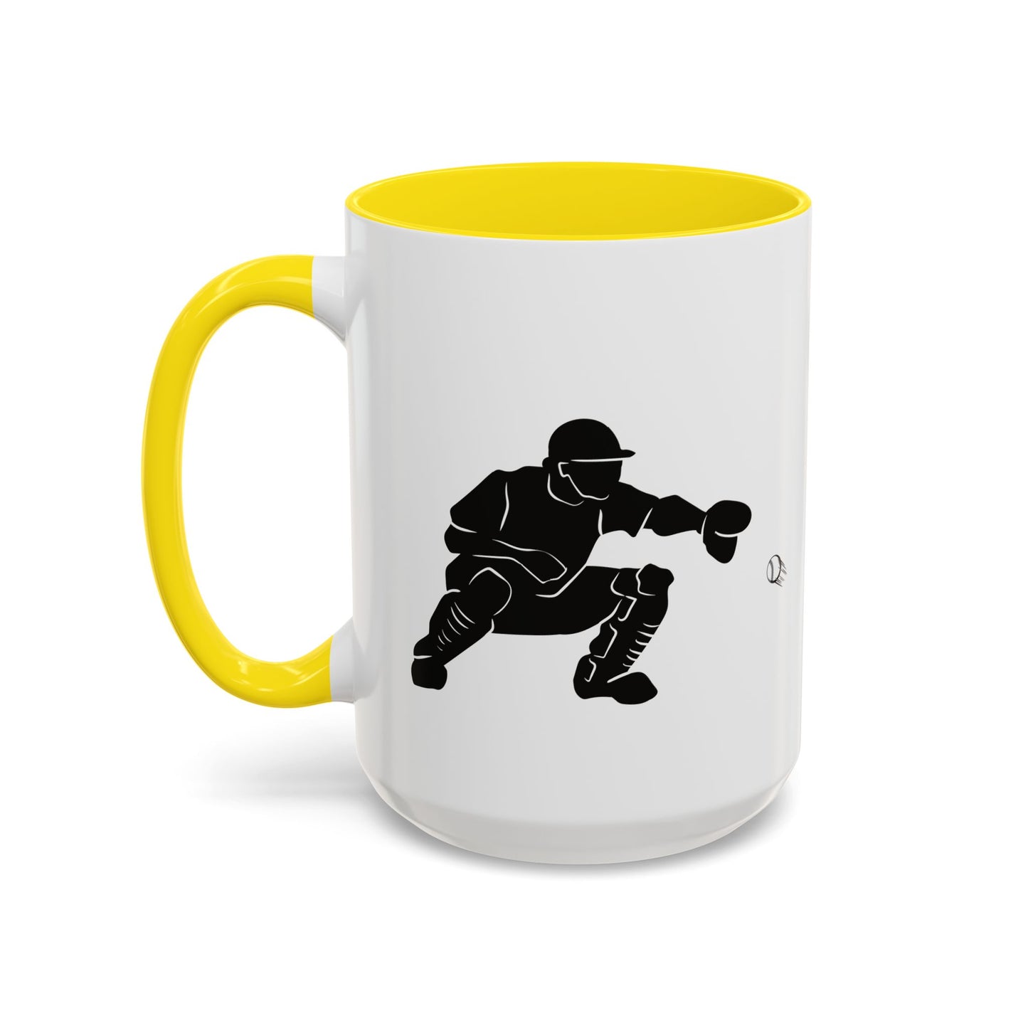 Baseball Catcher Coffee Mug, Sports Gift for Coaches, Black Accent Mug for Fans, Perfect for Birthdays & Celebrations, Unique Cup