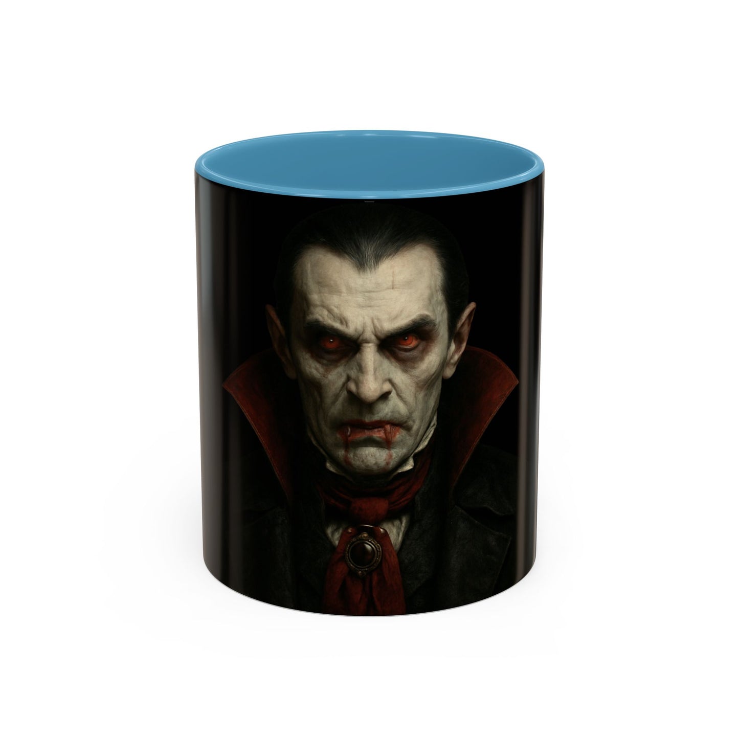 Gothic Dracula Vampire Accent Coffee Mug | Spooky Halloween Gift, Unique Home Decor, Collector's Mug, Coffee Lover's Gift