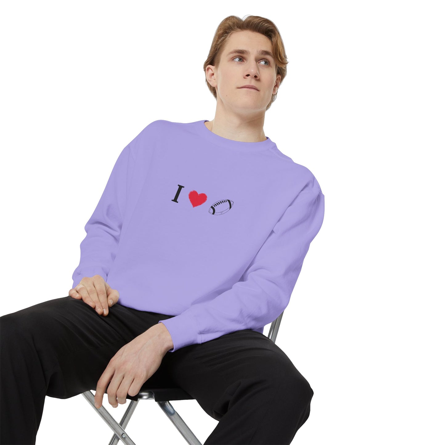 Unisex Sweatshirt, I love Football, Cozy, Perfect for Everyday Wear, Gift Idea for Friends, Couples, and Special Occasions