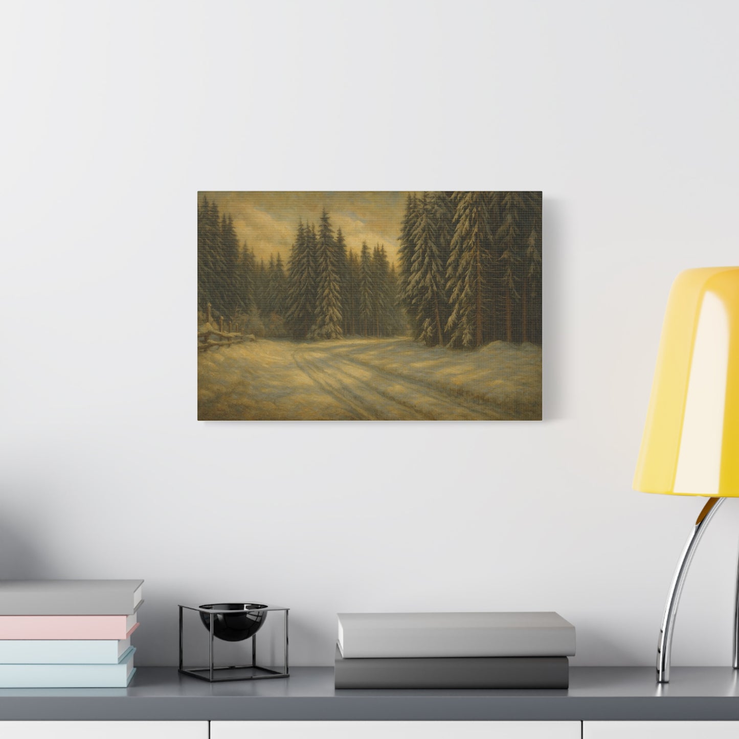 Scenic Forest Canvas Art, Nature Decor for Home, Cozy Wall Art, Perfect Gift for Nature Lovers, Rustic Cabin Decor, Winter Landscape Print