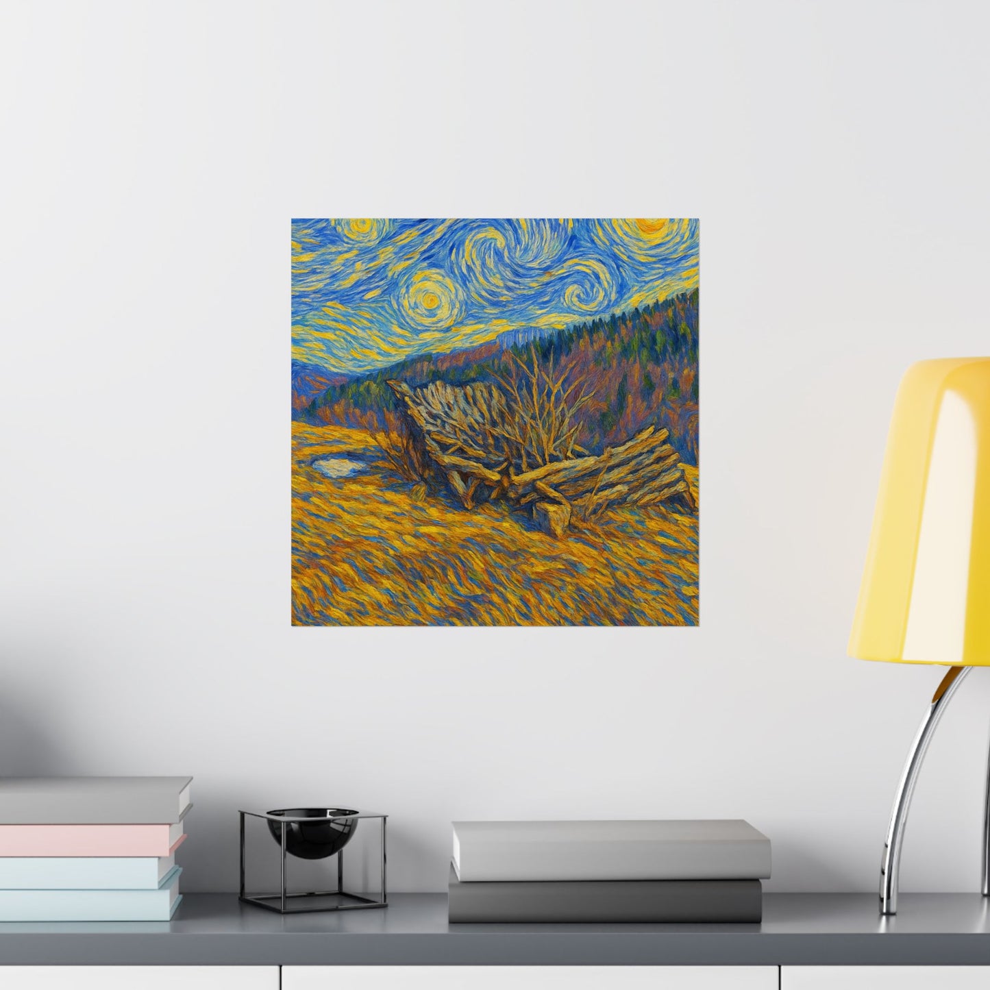 Matte Vertical Posters of Starry Night - Art Print for Home Decor, Wall Art, Gift for Art Lovers, Bacground for Celebrations