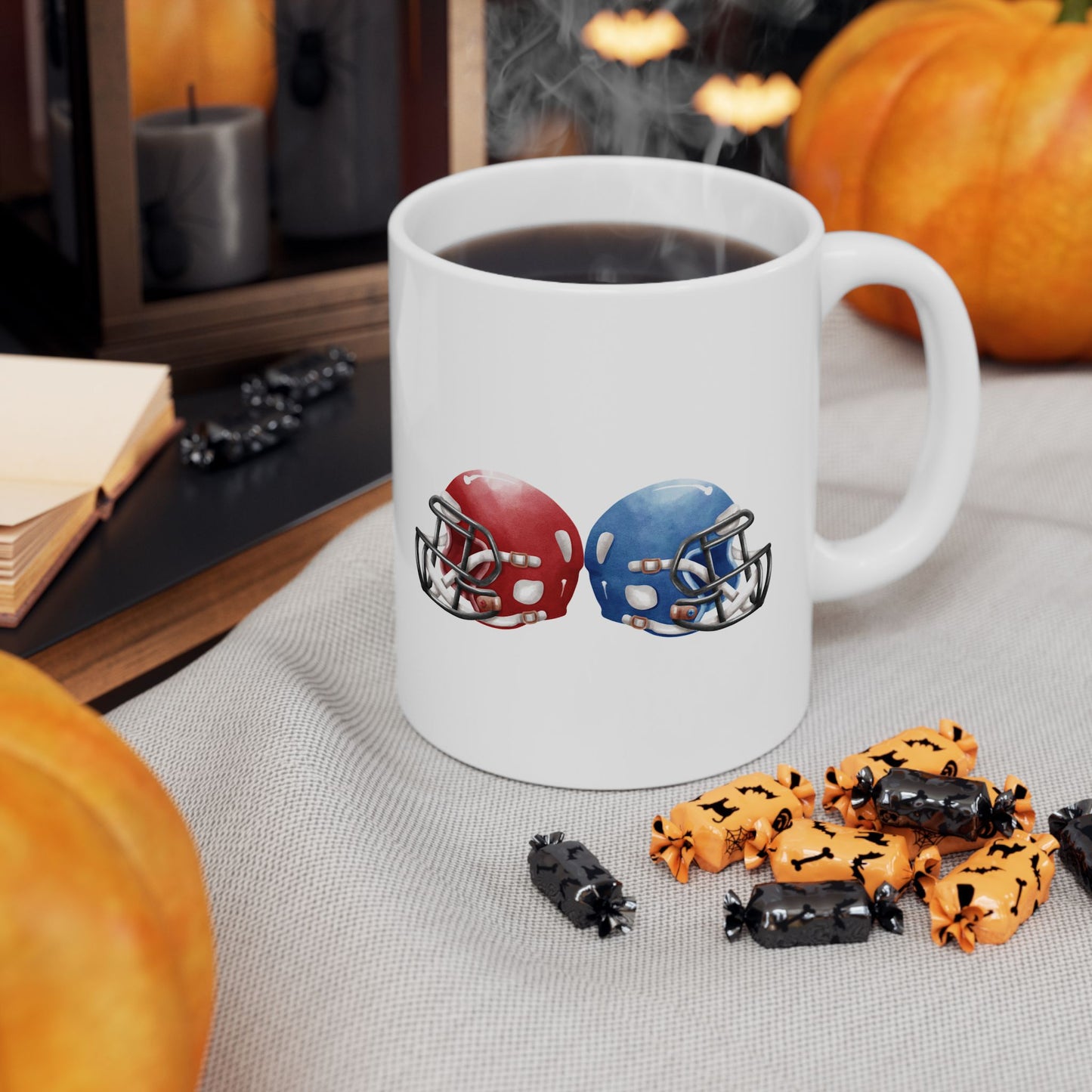 Football Fan Ceramic Mug | 11oz, 15oz | Perfect for Game Day, Sports Enthusiasts, Gifts, Tailgating, Team Celebration