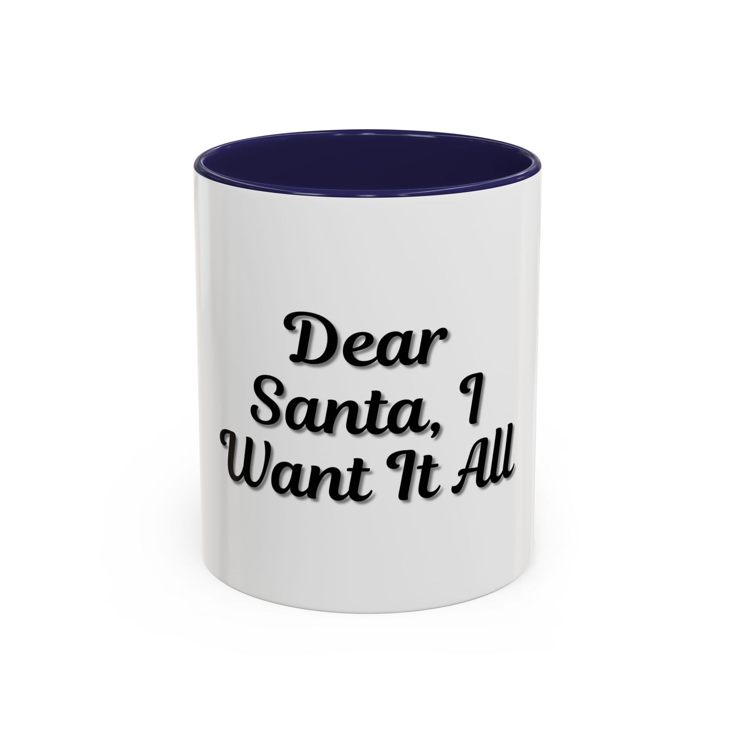 Dear Santa Accent Coffee Mug - Fun Holiday Mug for Christmas Enthusiasts