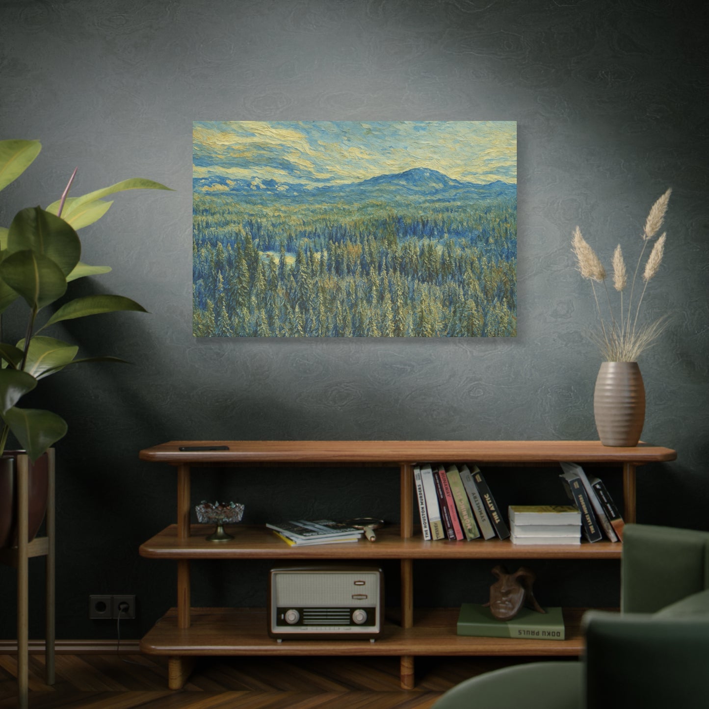 Scenic Landscape Canvas Print, Rustic Home Decor, Wall Art for Nature Lovers, Gift for Art Enthusiasts, Serene Forest Artwork