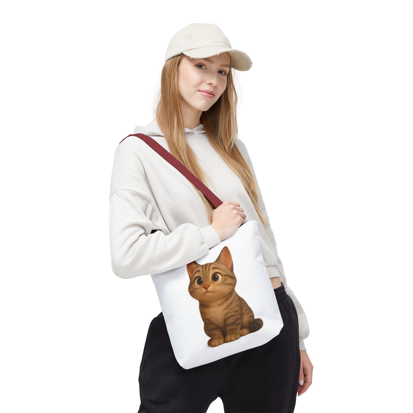 Cute Cat Tote Bag - Perfect for Animal Lovers, Eco-Friendly Carryall, Beach Bag, Shopping Tote, Gift for Cat Owners