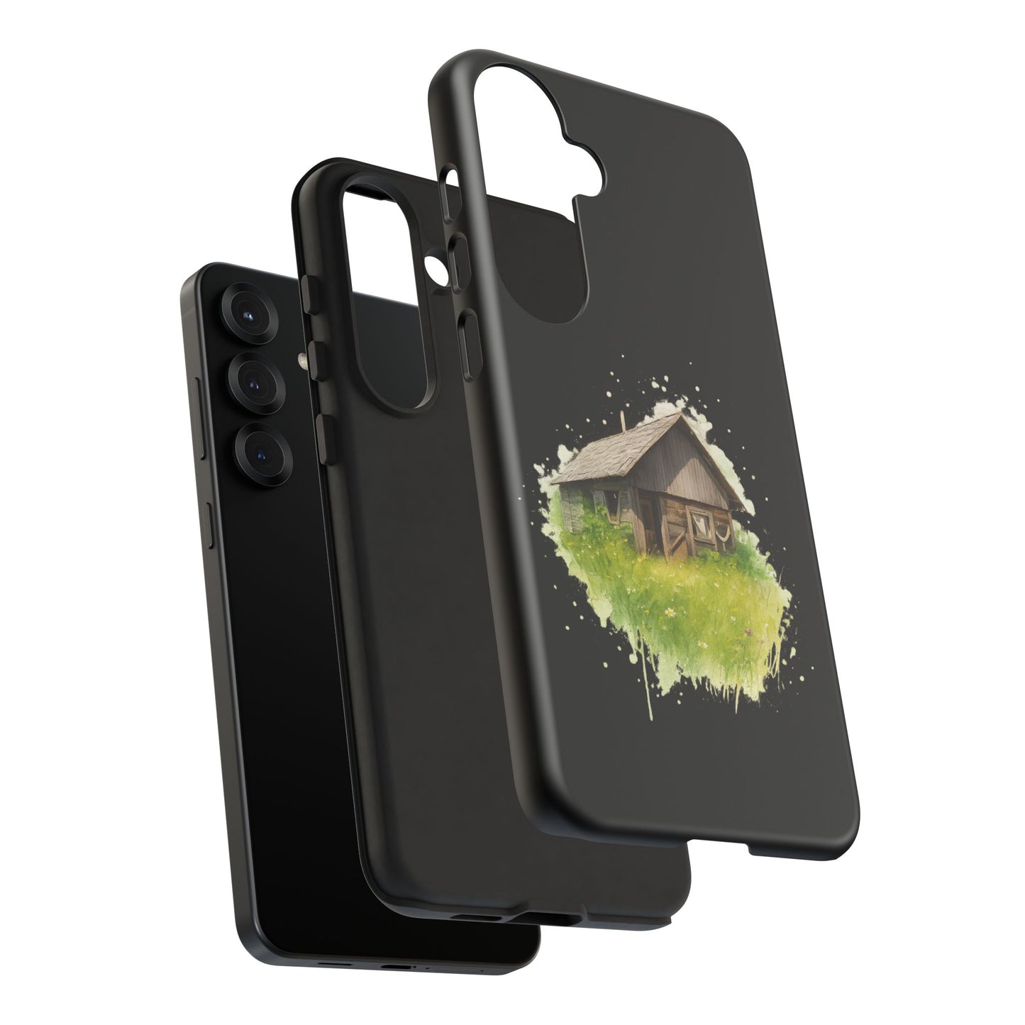 Rustic Farmhouse Phone Case, Cute Cottage Design, Tough Cases for Nature Lovers, Eco-Friendly Gift, Customizable Tech Accessories