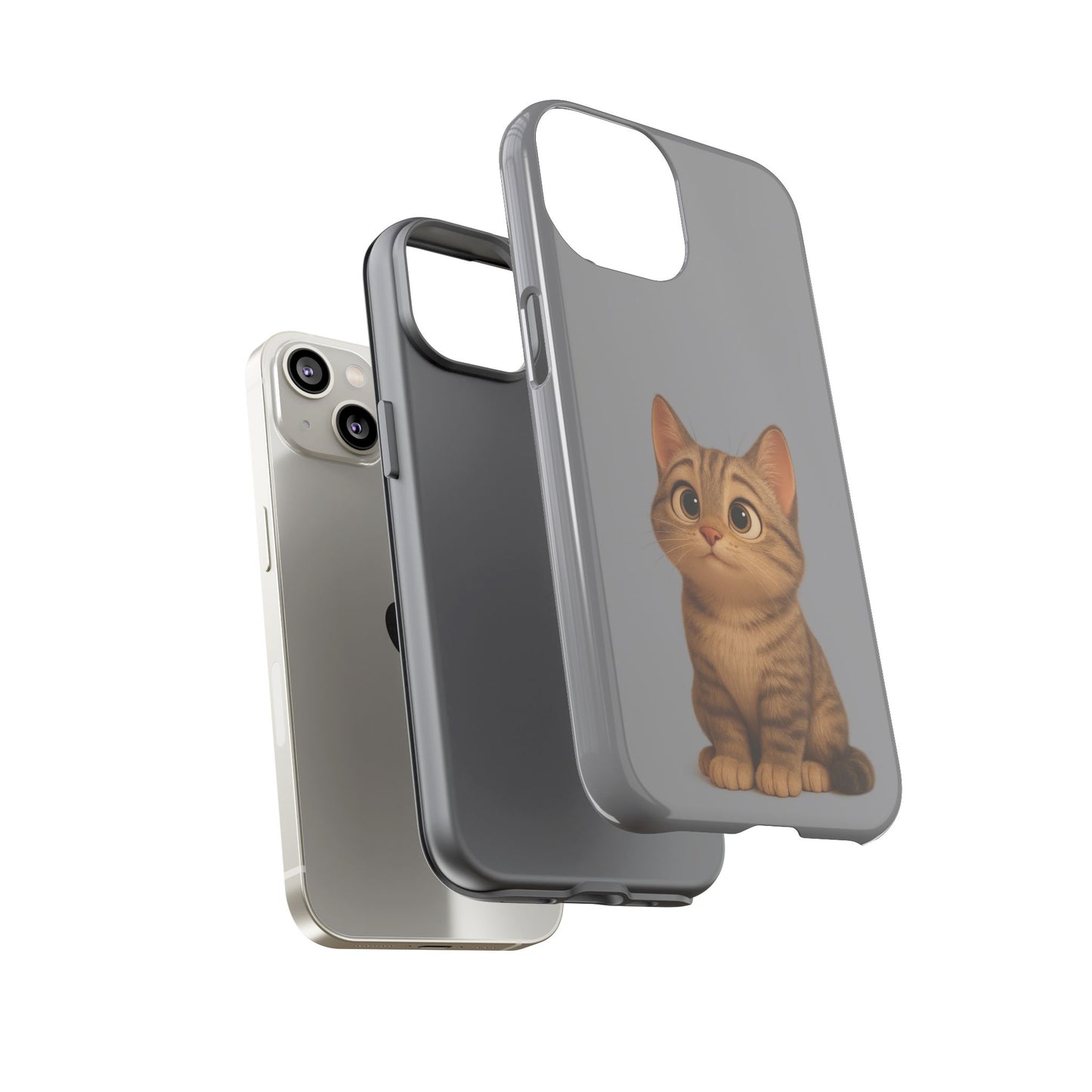 Cute Cat Phone Case, Kawaii Pet Accessory, Gift for Cat Lovers, Animal Phone Cover for Kids, Unique Kitty Design, Birthdays, Holidays