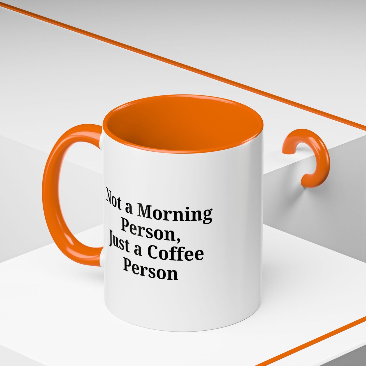 Coffee Lover's Accent Mug, Perfect for Gifting, Home Office Decor, Not a Morning Person, Coffee Enthusiast, Funny Coffee Mug
