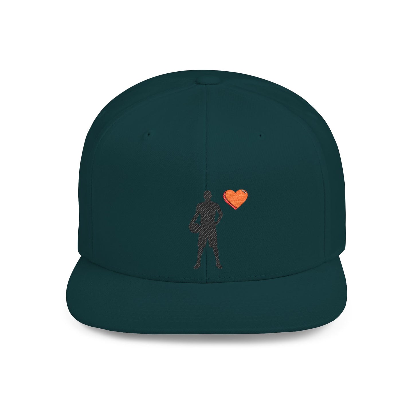 Sporty Love Flat Bill Snapback Hat – Adjustable Cap for Athletes, Casual Wear, Gifts for Sports Fans, Basketball Enthusiasts, Unique