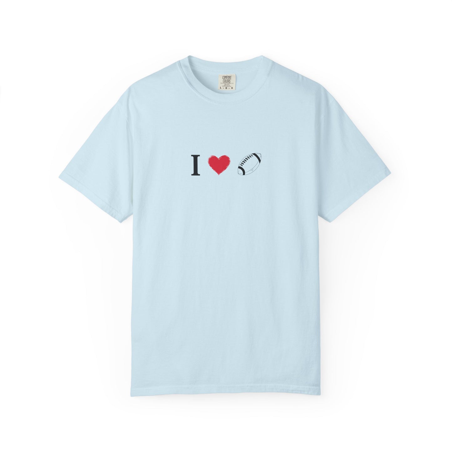 I Love Football T-Shirt - Unisex Cotton Tee, Fun Gift for Friends, Casual Style, Birthday Present, Summer Apparel