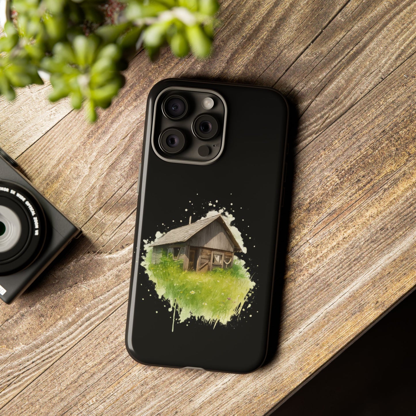 Rustic Farmhouse Phone Case, Cute Cottage Design, Tough Cases for Nature Lovers, Eco-Friendly Gift, Customizable Tech Accessories