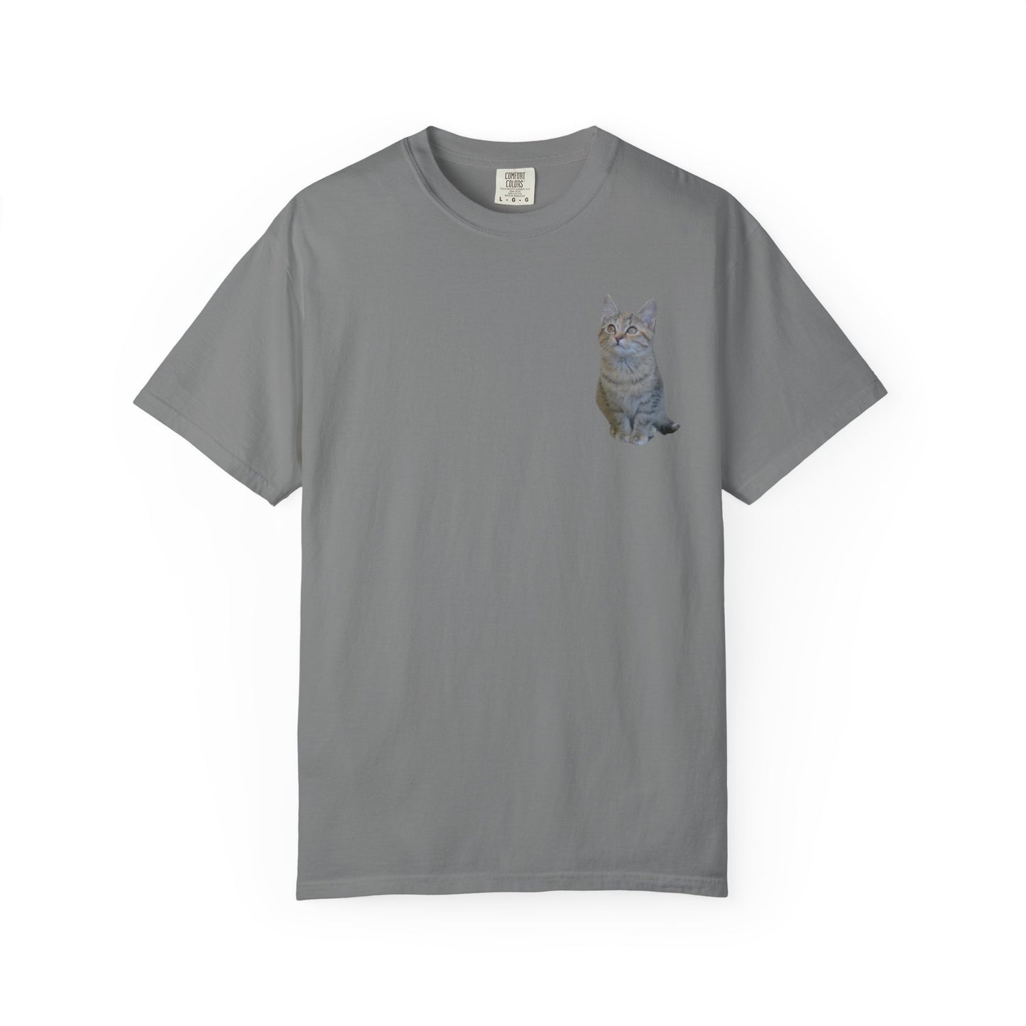 Whimsical Cat Pocket T-Shirt for Cat Lovers