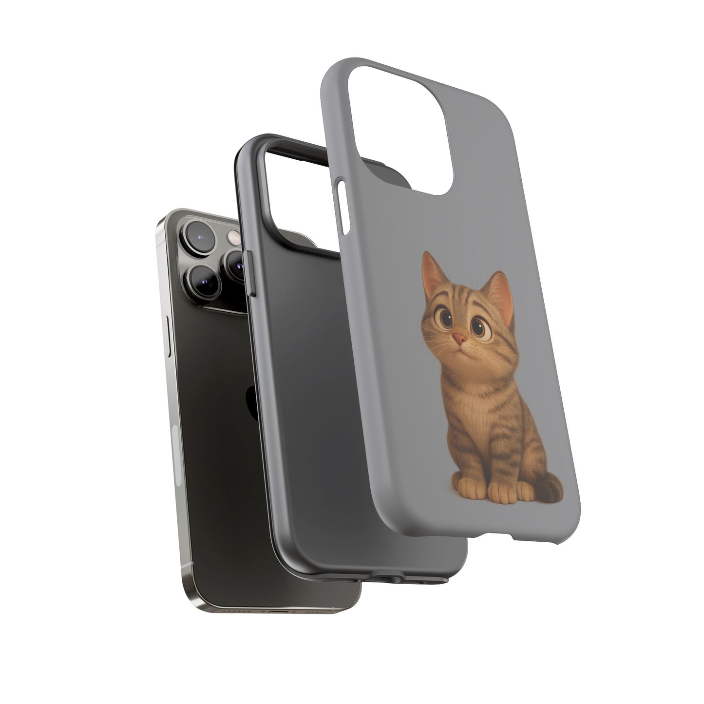 Cute Cat Phone Case, Kawaii Pet Accessory, Gift for Cat Lovers, Animal Phone Cover for Kids, Unique Kitty Design, Birthdays, Holidays
