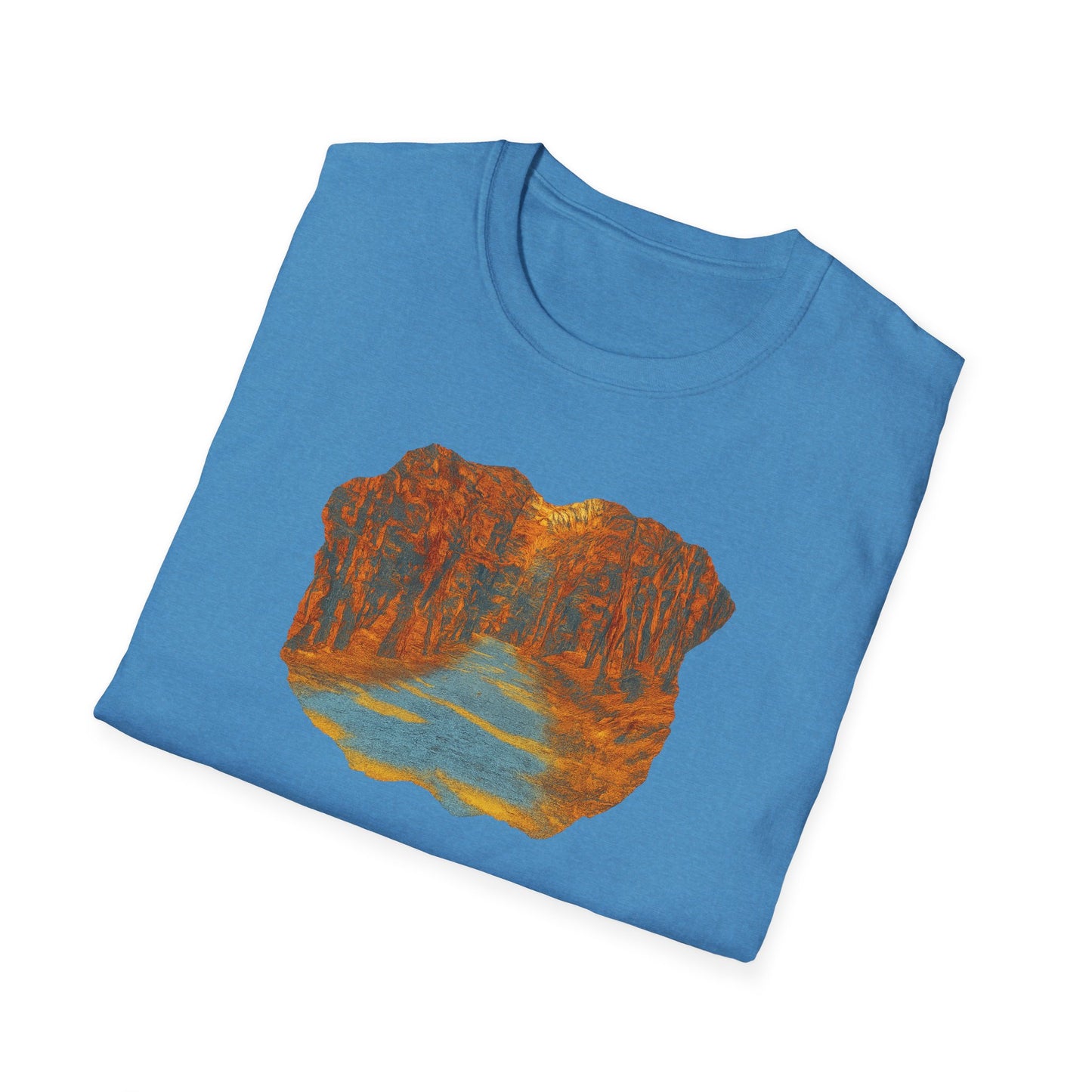 Nature-Inspired Unisex Softstyle T-Shirt, Outdoor Lover Gift, Casual Wear, Ideal for Hiking, Nature Trips, Unique Graphic Tee