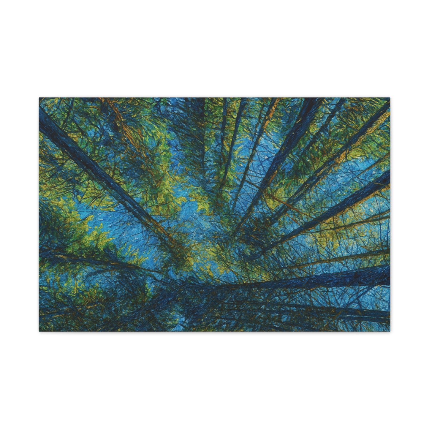 Canvas Wall Art, Forest Perspective Print, Nature Decor, Home & Office Art, Rustic Wall Hanging, Tree Art for Nature Lovers