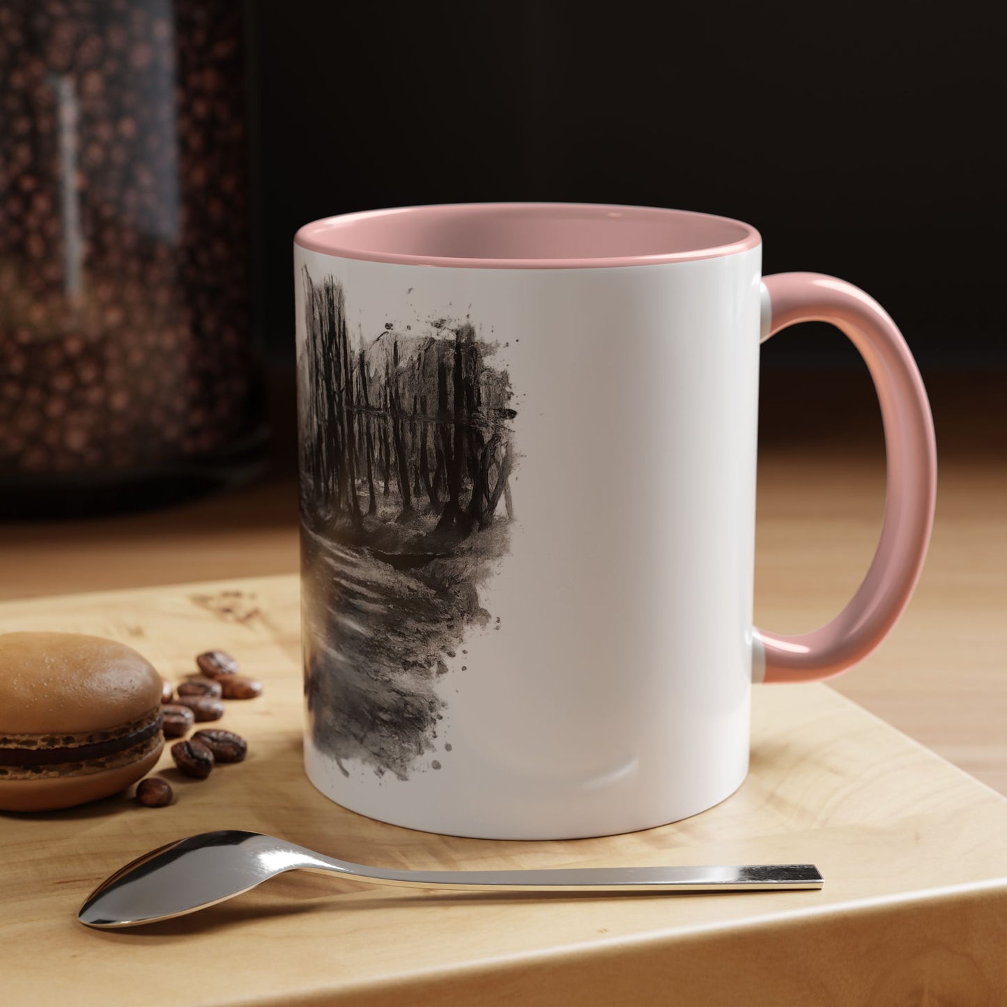 Moody Abstract Forest Coffee Mug | Unique Gift for Nature Lovers, Cozy Home Decor, Perfect for Coffee, Tea, and Hot Chocolate