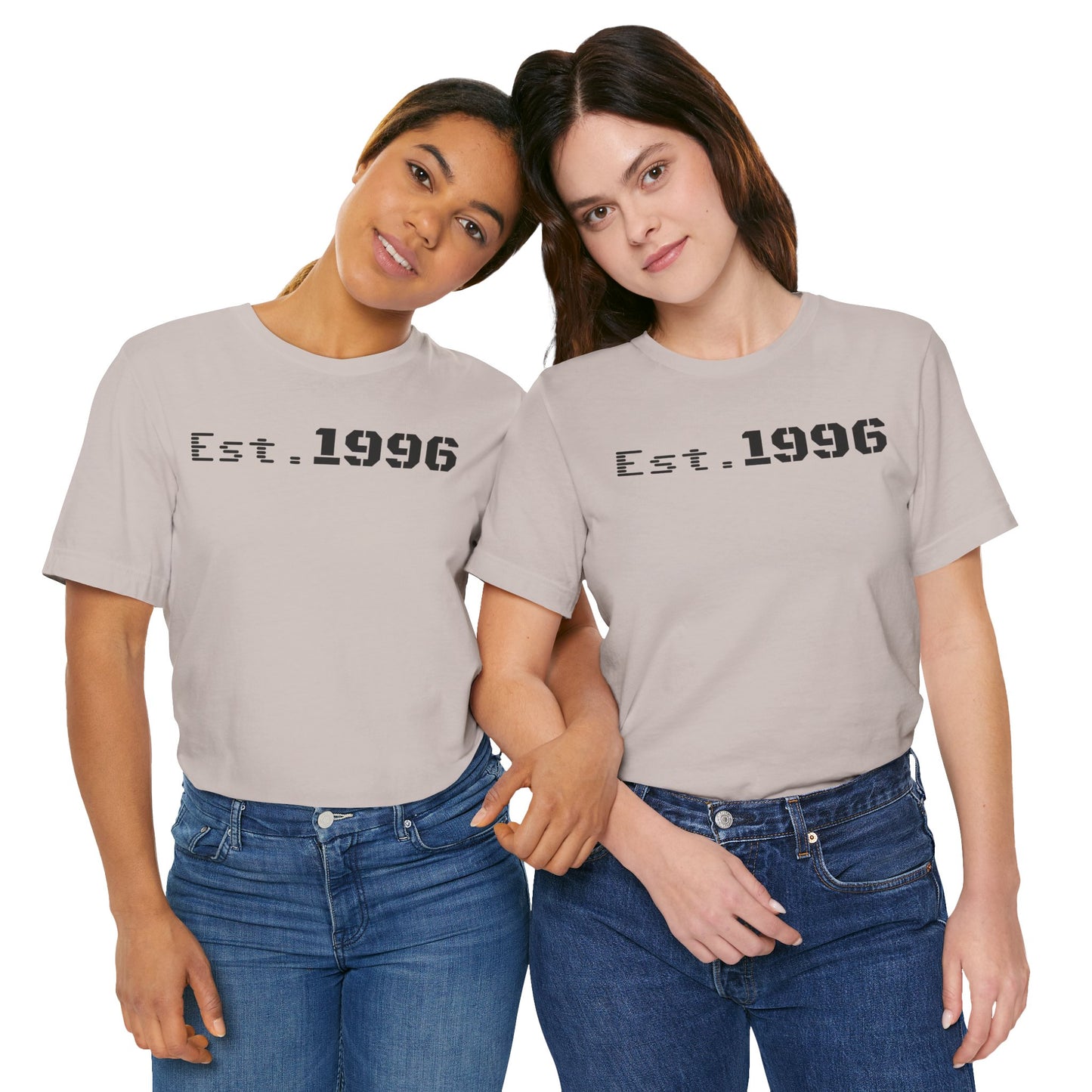 Unisex Jersey Tee - 'Est. 1996' Graphic Shirt, Birthday Gift, Casual Wear, Vintage Style, Retro Fashion, Gift for Him/Her