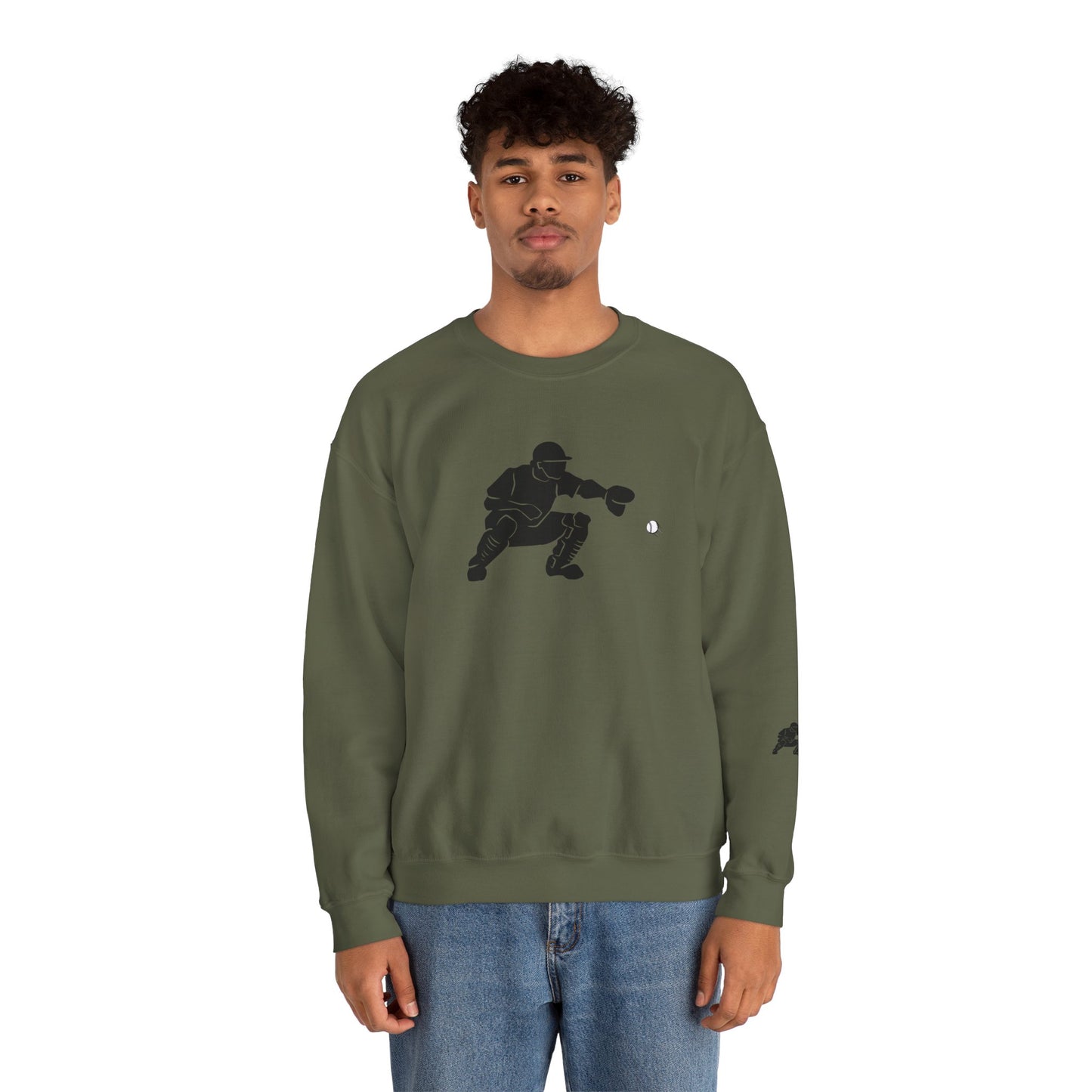 Baseball Catcher Crewneck Sweatshirt | Unisex Sports Apparel | Perfect for Game Days, Gifts, and Casual Wear | Baseball Lover's Gift