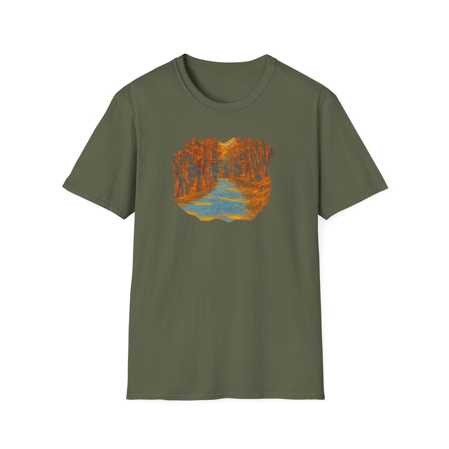 Nature-Inspired Unisex Softstyle T-Shirt, Outdoor Lover Gift, Casual Wear, Ideal for Hiking, Nature Trips, Unique Graphic Tee