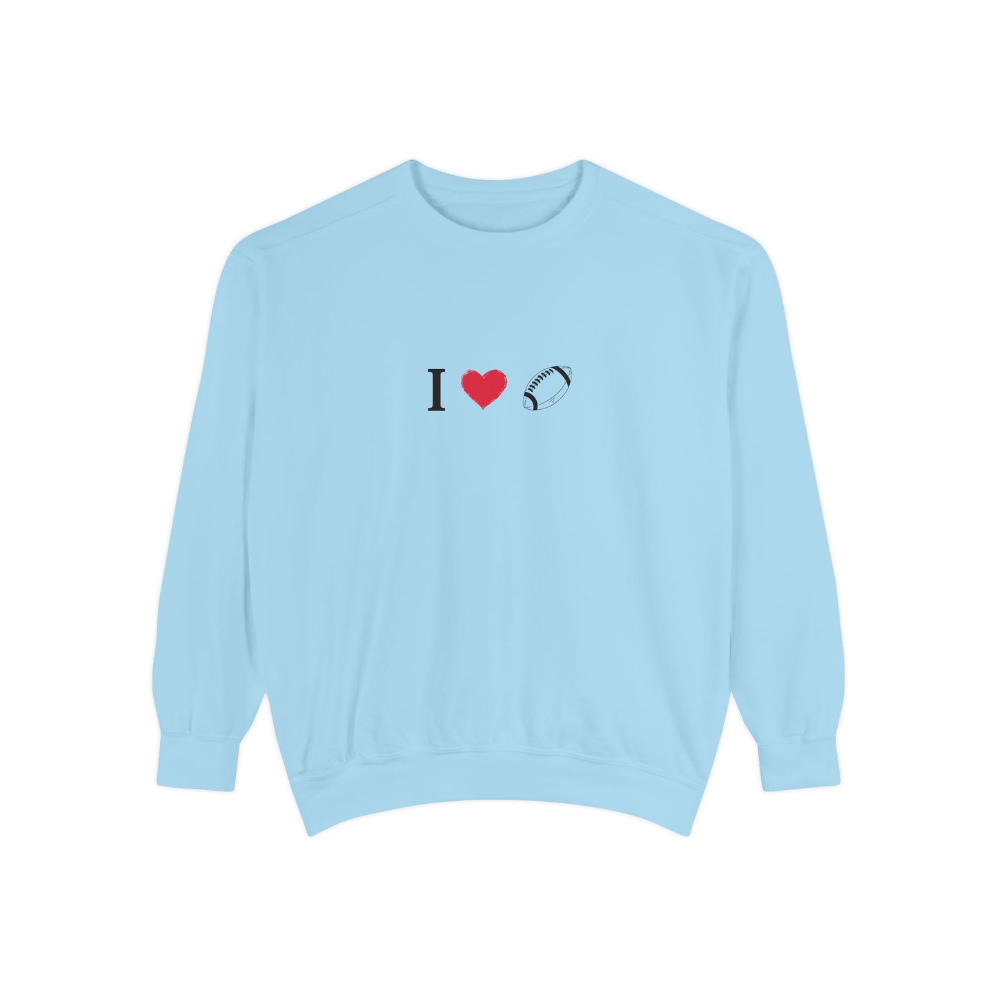 Unisex Sweatshirt, I love Football, Cozy, Perfect for Everyday Wear, Gift Idea for Friends, Couples, and Special Occasions