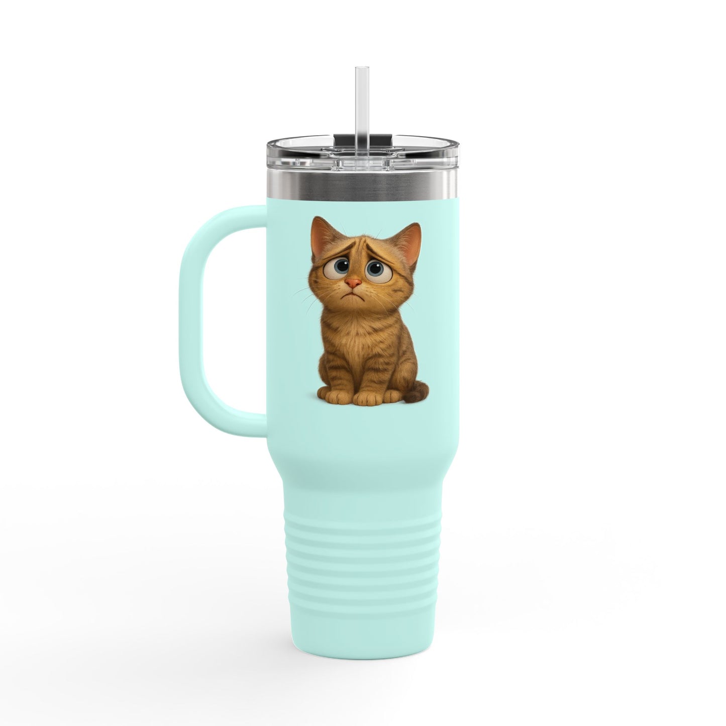 Cute Cat Insulated Travel Mug, 40oz - Perfect for Pet Lovers, Gifts for Cat Owners, Travel Accessories, Cute Drinkware, Animal Lovers