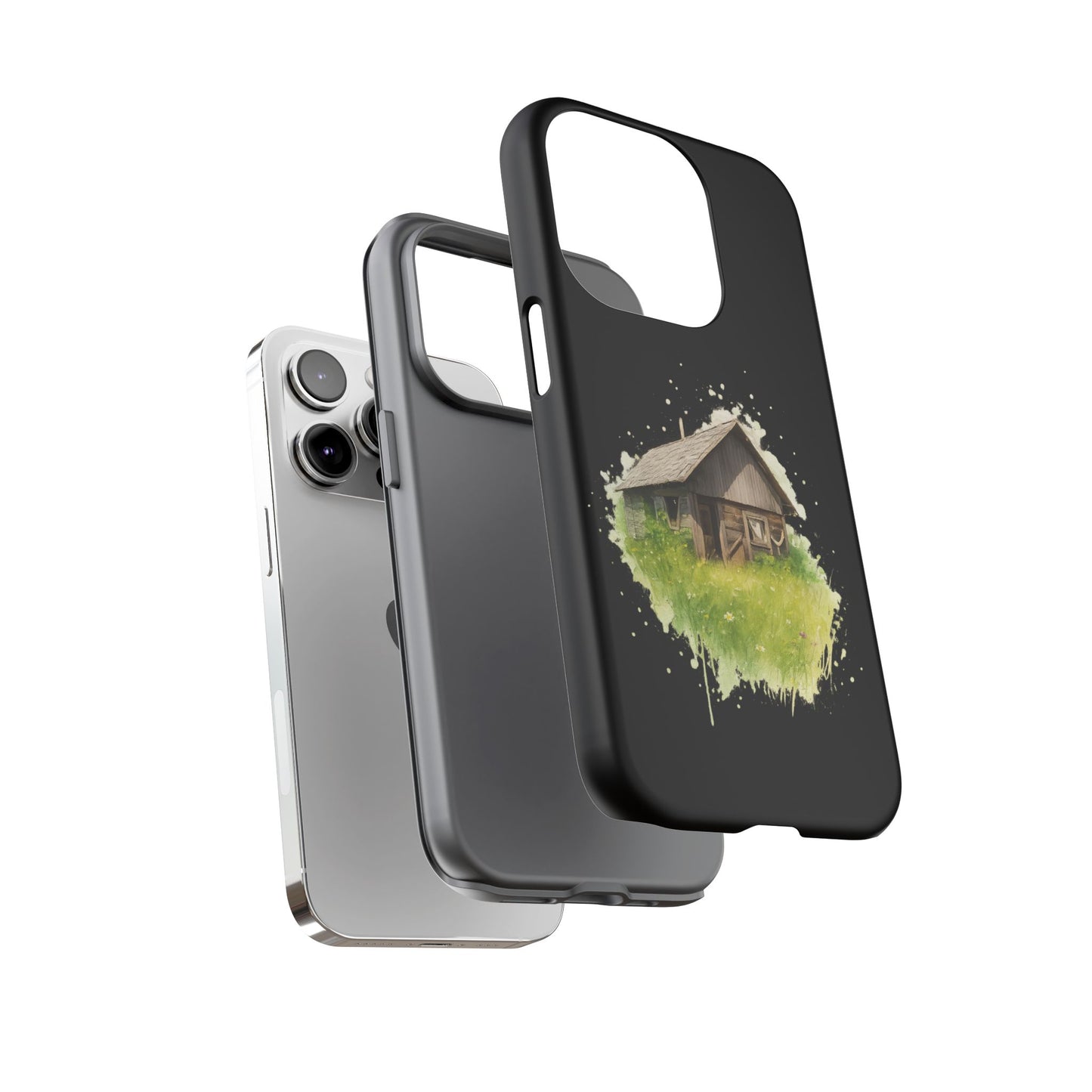 Rustic Farmhouse Phone Case, Cute Cottage Design, Tough Cases for Nature Lovers, Eco-Friendly Gift, Customizable Tech Accessories