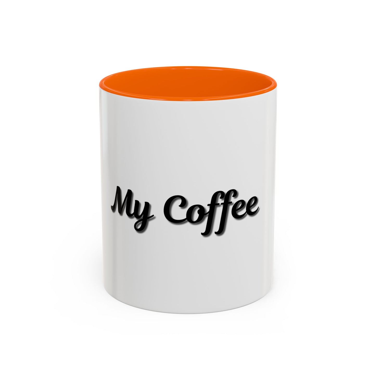 Personalized My Coffee Accent Mug - 11oz & 15oz Coffee Cups for Coffee Lovers
