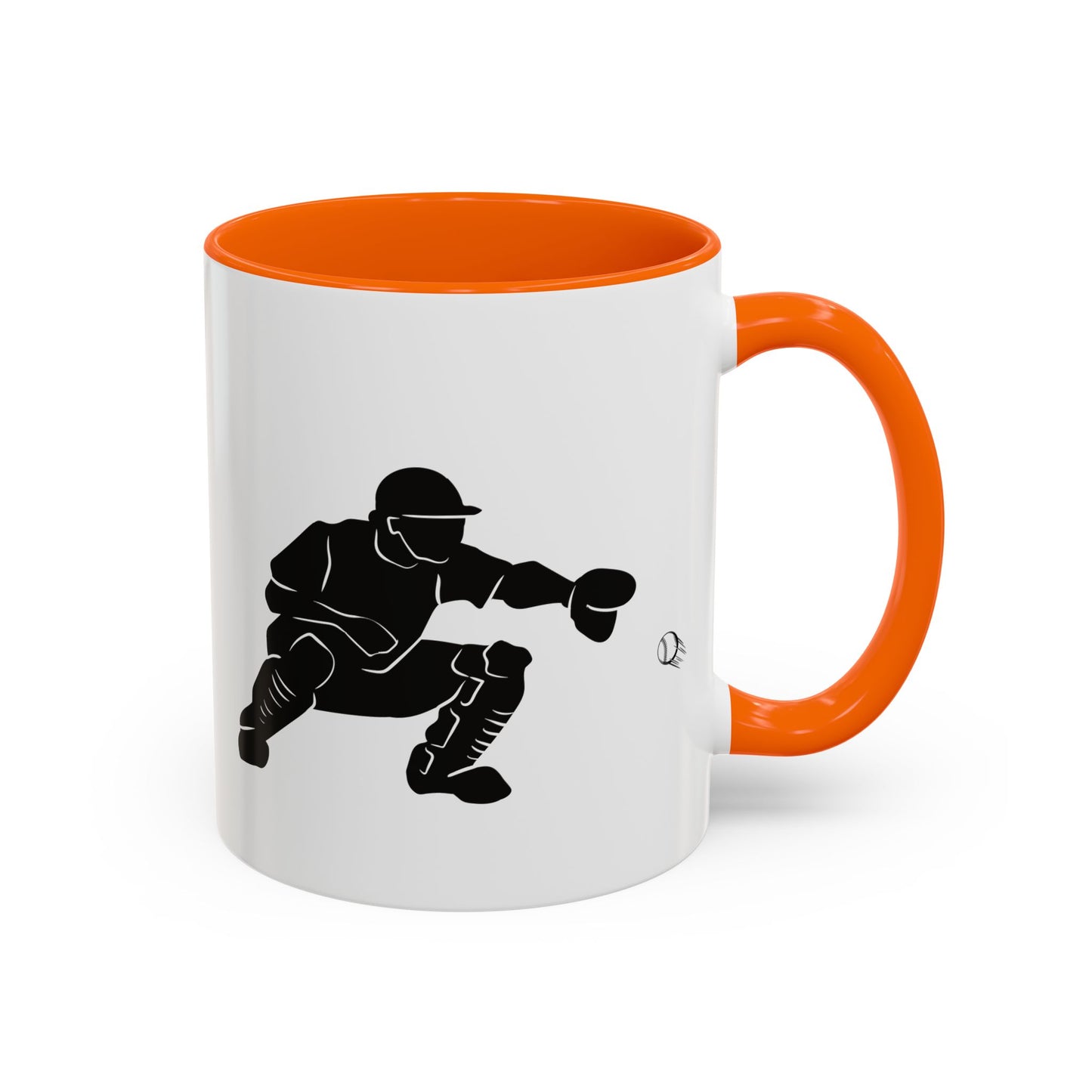Baseball Catcher Coffee Mug, Sports Gift for Coaches, Black Accent Mug for Fans, Perfect for Birthdays & Celebrations, Unique Cup