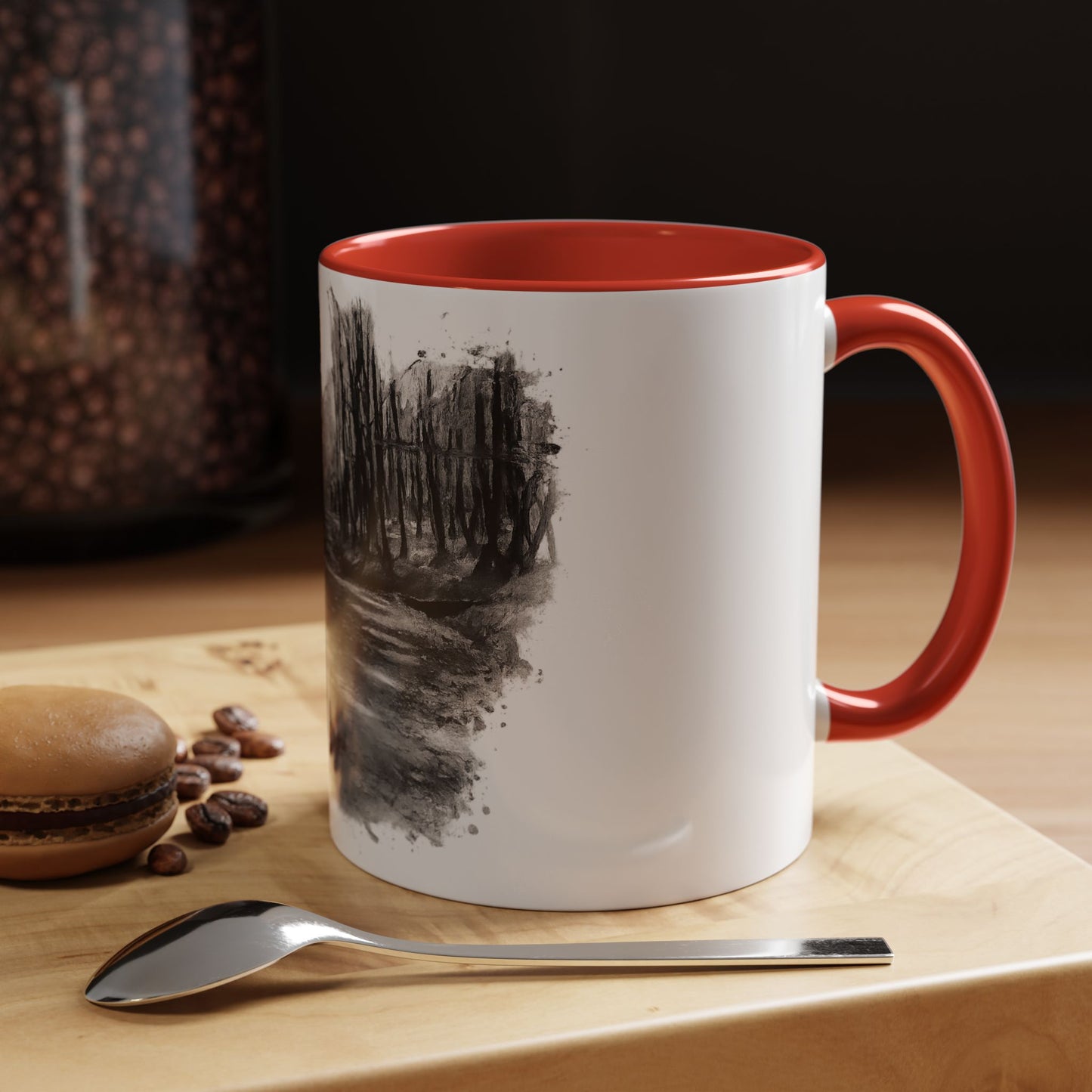 Moody Abstract Forest Coffee Mug | Unique Gift for Nature Lovers, Cozy Home Decor, Perfect for Coffee, Tea, and Hot Chocolate