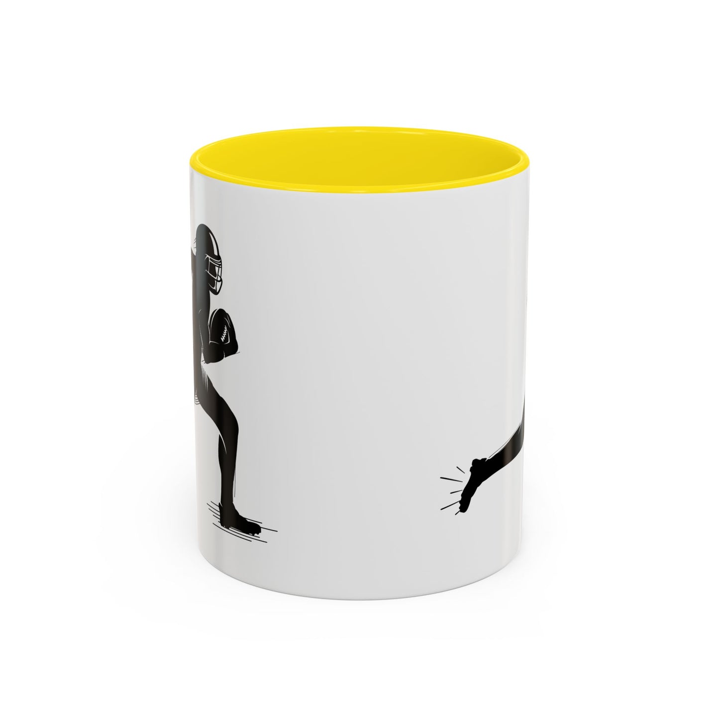 Football Player Themed Accent Coffee Mug, Sports Fan Gift, Unique Mug for Athletes, Coffee Lover, Game Day Essential