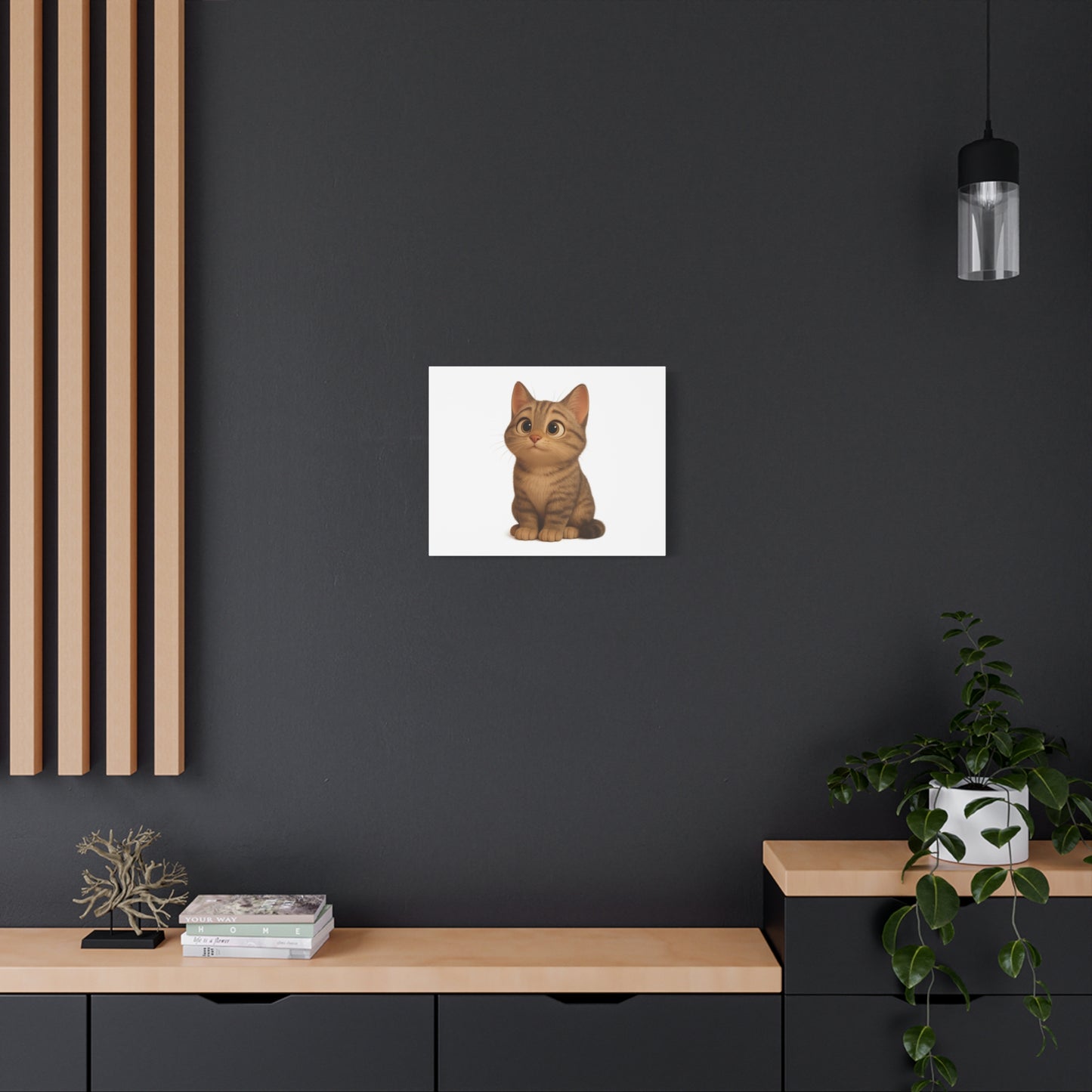 Adorable Cat Canvas Art, Cute Cat Wall Decor, Pet Lover Gift, Nursery Wall Art, Animal Print, Modern Home Decor