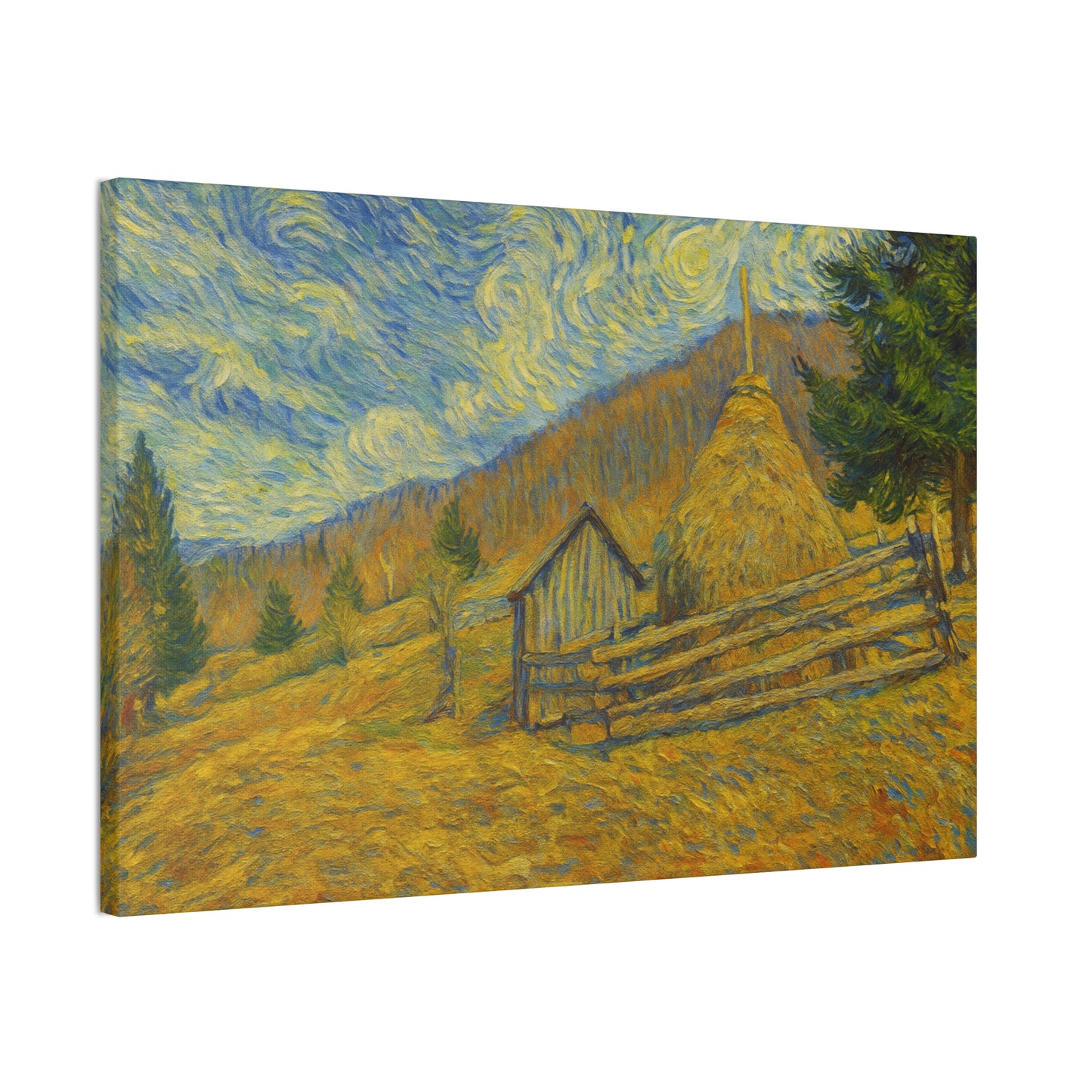 Vincent Van Gogh Inspired Canvas Print, Rustic Home Decor, Wall Art, Gift for Art Lovers, Country Landscape, Unique Art Piece