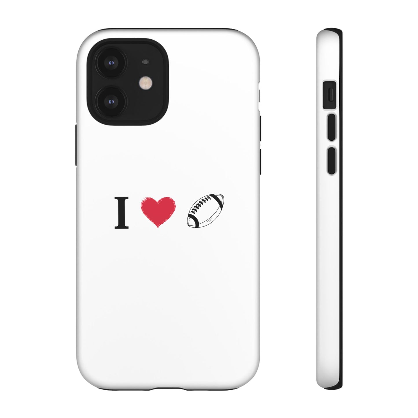 Football Love Phone Case - Tough Cases, Unique Sports Lover Gift, Personalized Cellphone Cover, Birthday Present, Sports Equipment