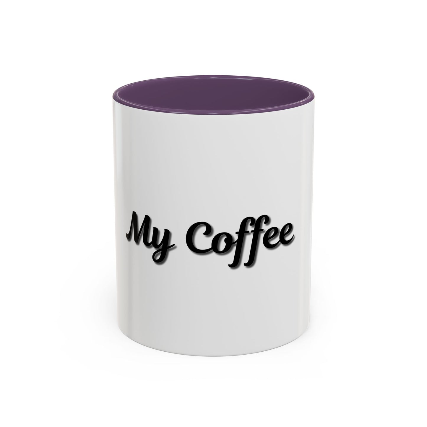 Personalized My Coffee Accent Mug - 11oz & 15oz Coffee Cups for Coffee Lovers