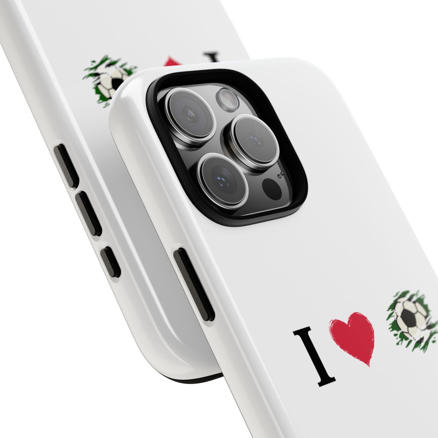 Soccer Phone Case, I Love Soccer, Tough Case Cover, Sporty Phone Accessories, Gift for Soccer Lovers, Unique Soccer Design