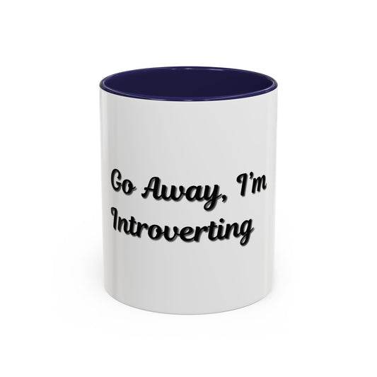 Introvert Coffee Mug - Go Away, I'm Introverting - Black Accent for Relaxing Moments