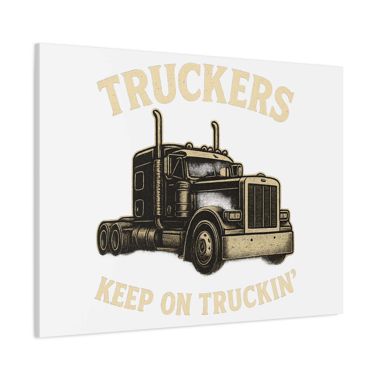 Truckers Canvas Wall Art, Keep on Truckin' Decor, Gift for Drivers, Trucking Artwork, Transportation Gift