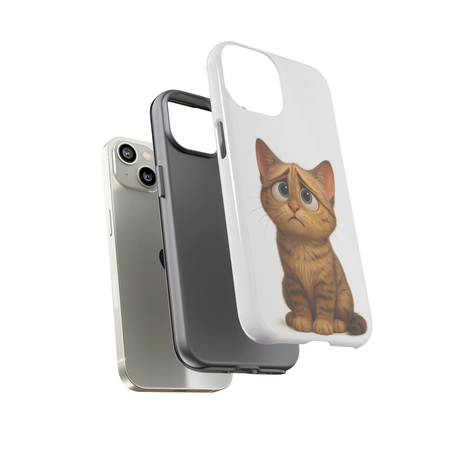 Cute Cat Phone Case, Funny Kitty Case, Animal Lover Gift, Cat Lover Accessory, Unique Cat Design Case, Pet Mom Gift