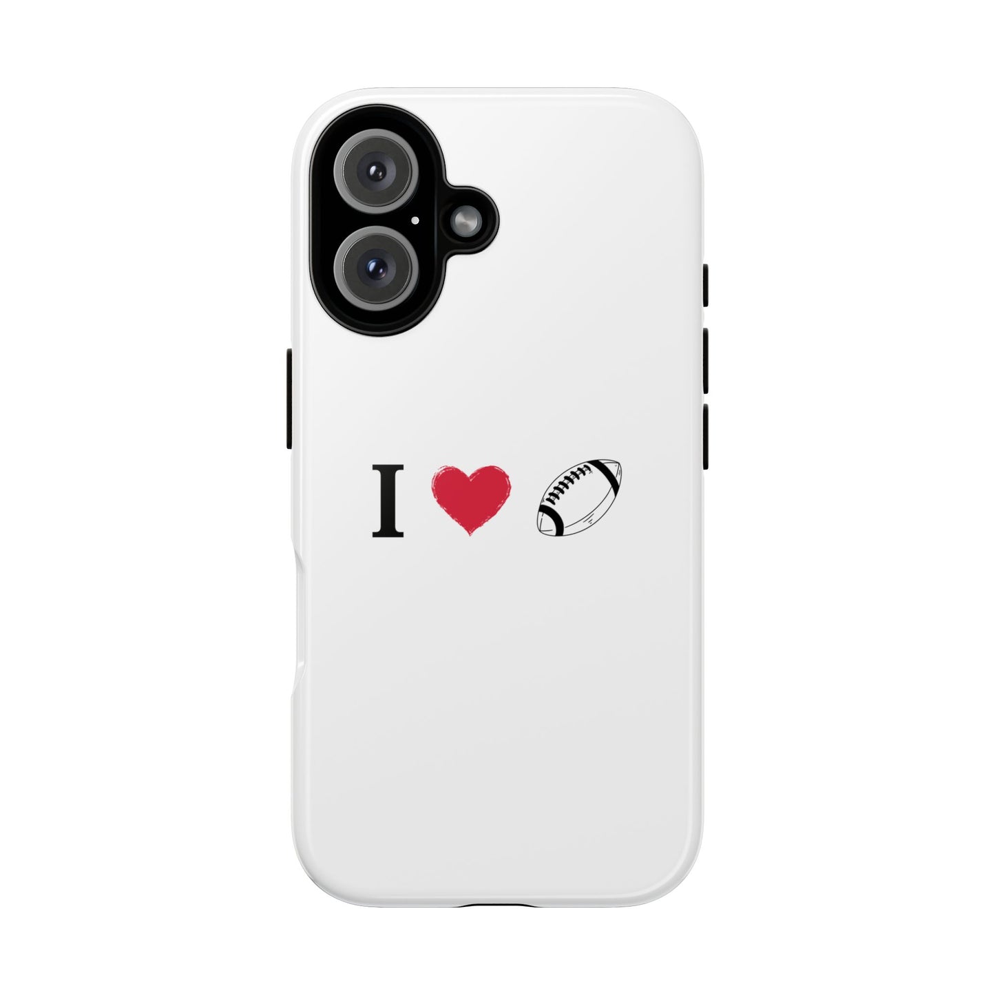 Football Love Phone Case - Tough Cases, Unique Sports Lover Gift, Personalized Cellphone Cover, Birthday Present, Sports Equipment