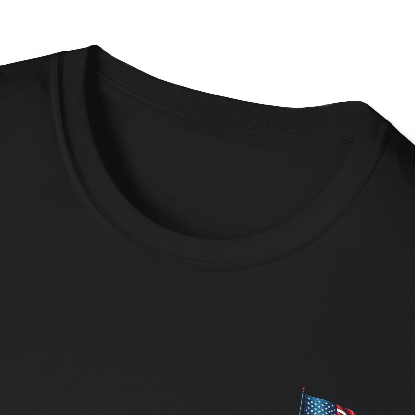 Patriotic Unisex Softstyle T-Shirt, American Flag Tee, USA Pride Shirt, Perfect for Independence Day, Casual Wear