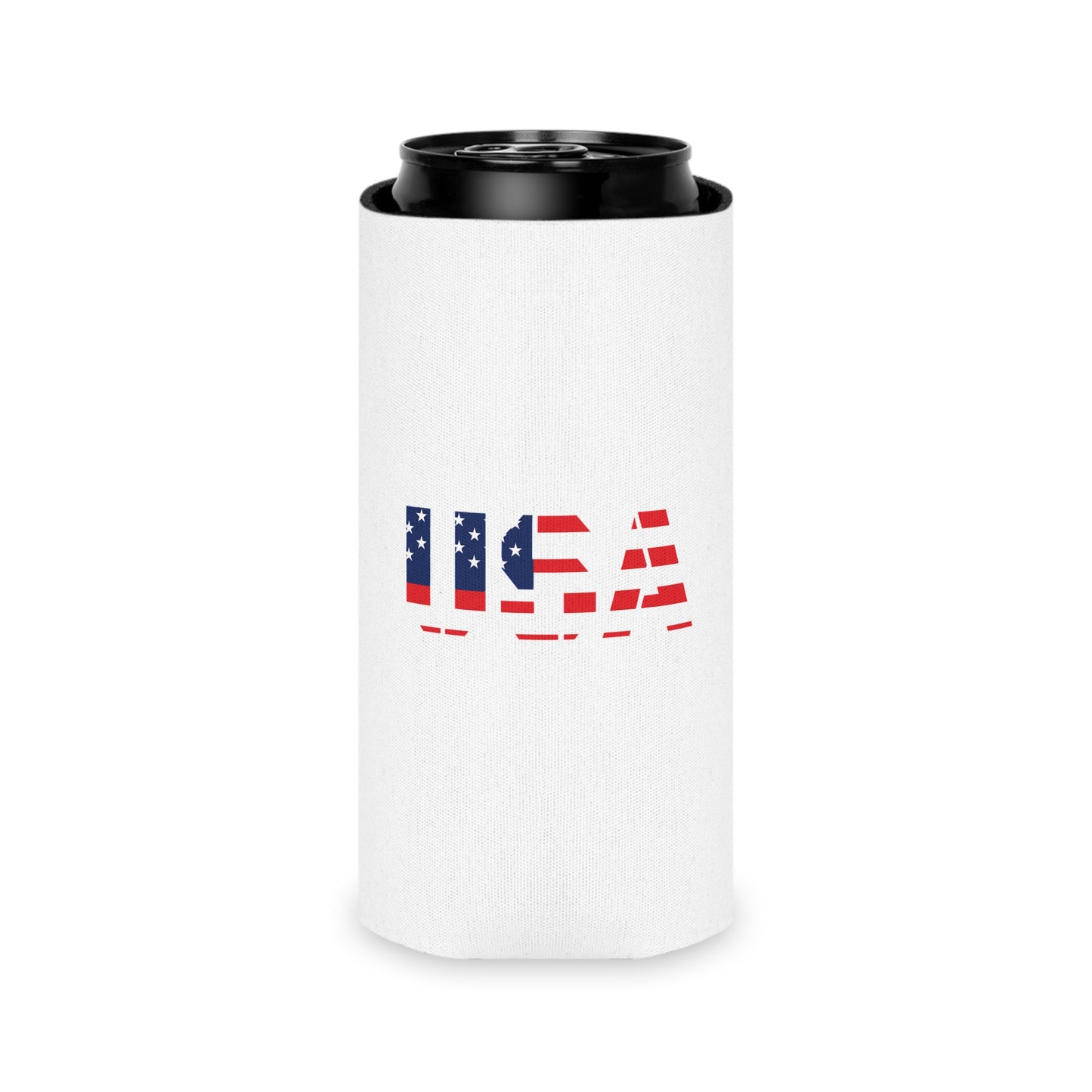 USA Flag Can Cooler - Perfect for BBQs, Independence Day, Tailgating, Memorial Day, Housewarming