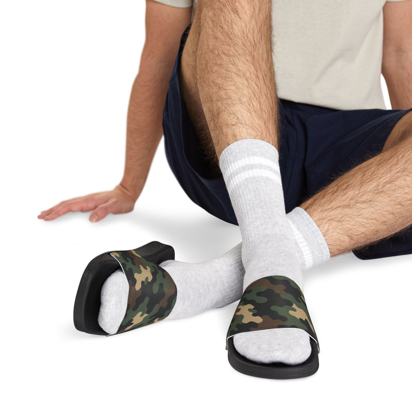 Camouflage Men's Slip-On Sandals | Casual Comfort Footwear for Summer, Beach Days, Outdoor Activities, Gifts for Him, Fashionable Slides