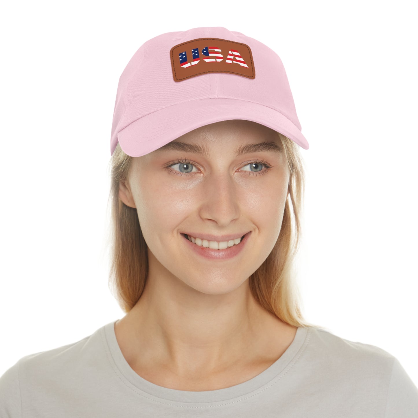 Dad Hat with USA Leather Patch