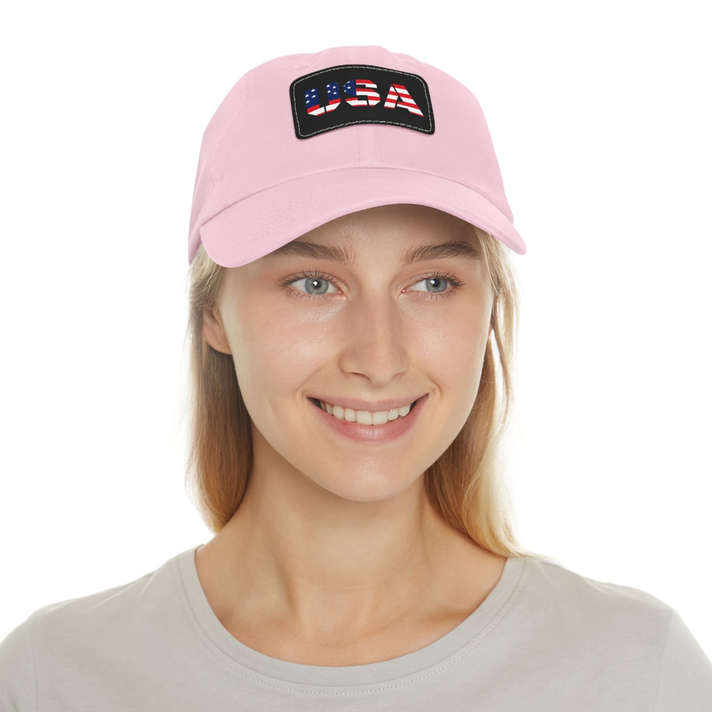 Dad Hat with USA Leather Patch