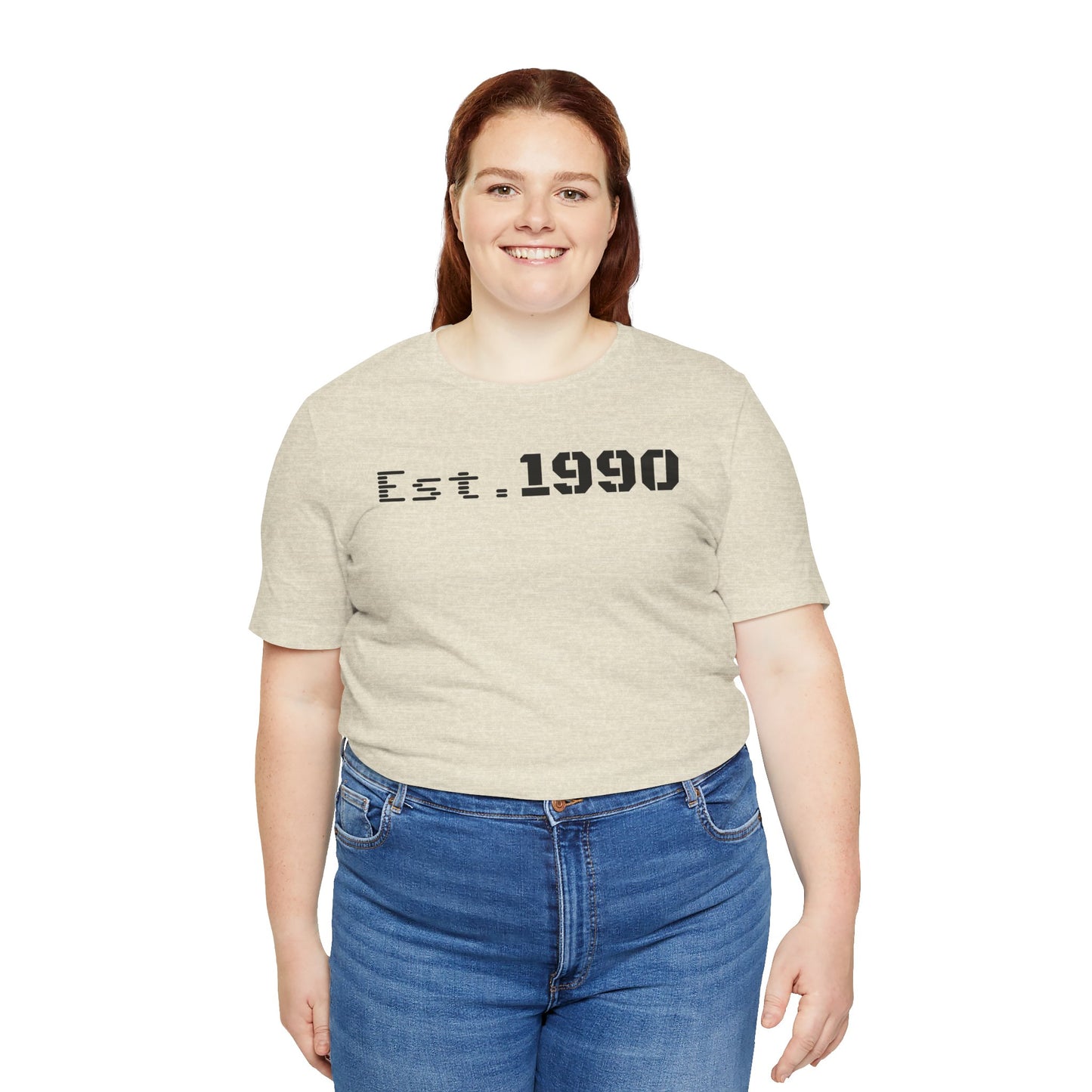 Unisex Est. 1990 Nostalgic Jersey Tee - Perfect Gift, Vintage Style, Retro Fashion, Birthday Celebration, Casual Wear