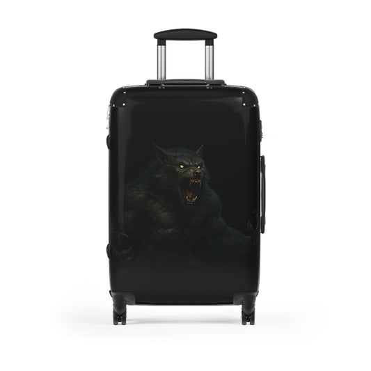 Fierce Werewolf Suitcase, Travel Luggage, Halloween Travel, Unique Carry-On, Adventure Gear, Gift for Travelers, Fantasy Travel