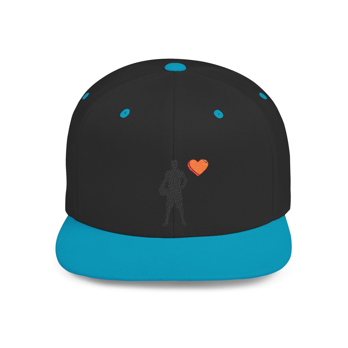 Sporty Love Flat Bill Snapback Hat – Adjustable Cap for Athletes, Casual Wear, Gifts for Sports Fans, Basketball Enthusiasts, Unique