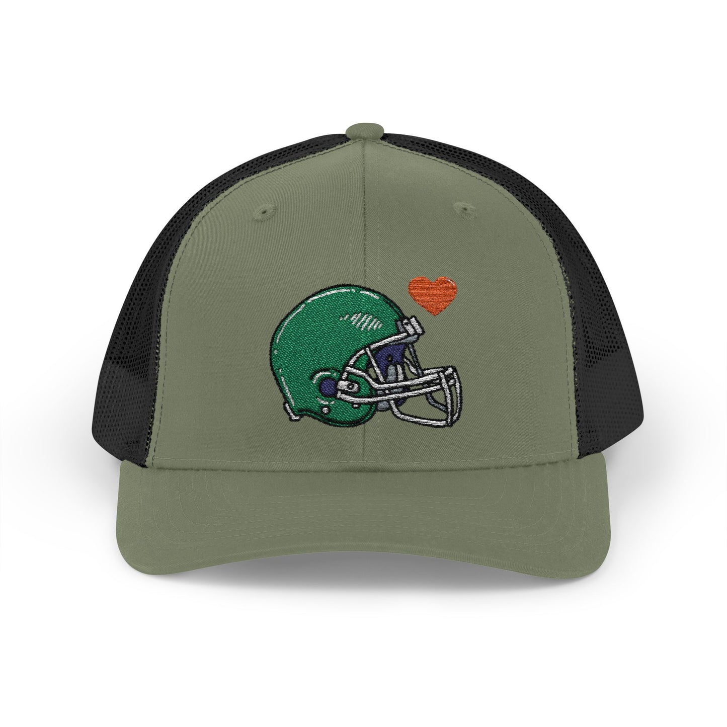 Snapback Trucker Cap with Football Heart Design - Perfect for Sports Fans, Gifts for Gamers, Casual Outings, Tailgating, and Team Spirit