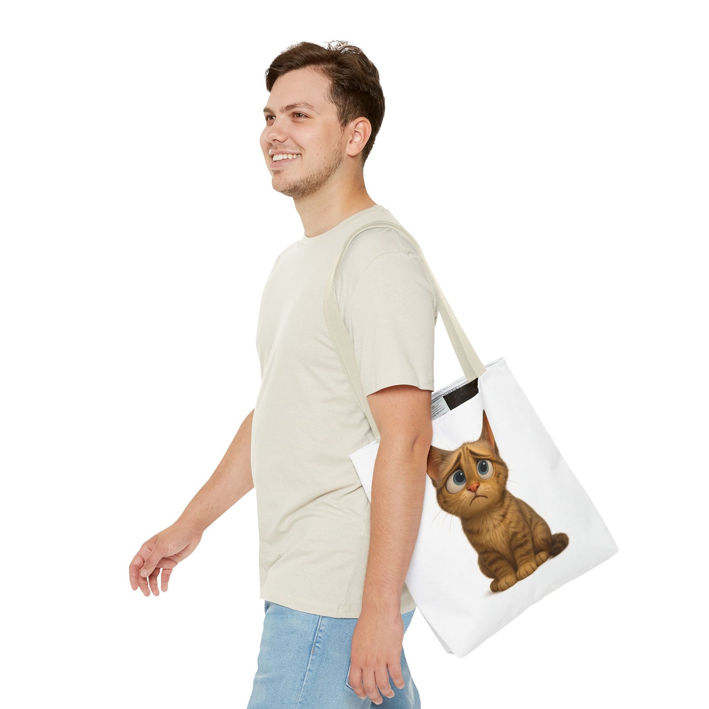 Cute Cat Tote Bag, Animal Lover Gift, Shopping Tote, Reusable Bag, Cute Merchandise, Eco-Friendly Gift